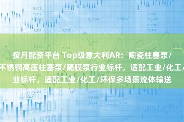 按月配资平台 Top级意大利AR：陶瓷柱塞泵/高压柱塞泵/曲轴泵/不锈钢高压柱塞泵/隔膜泵行业标杆，适配工业/化工/环保多场景流体输送